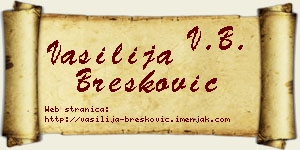 Vasilija Brešković vizit kartica